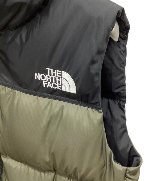 THE NORTH FACE（ザ ノース フェイス）THE NORTH FACE (ザ ノース フェイス) NUPTSE VEST ダウンジャケット カーキ×ブラック サイズ:Lの古着・服飾アイテム
