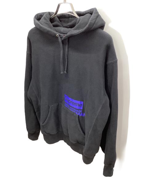 SUPREME（シュプリーム）SUPREME (シュプリーム) COMME des GARCONS JUNYA WATANABE MAN (コムデギャルソンジュンヤワタナベマン) HOODED SWEATSHIRT フーデッド スウェットシャツ ブラック サイズ:Mの古着・服飾アイテム