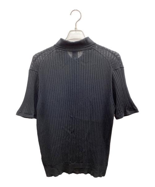 PAUL SMITH（ポールスミス）PAUL SMITH (ポールスミス) ニットポロシャツ ブラック サイズ:Lの古着・服飾アイテム
