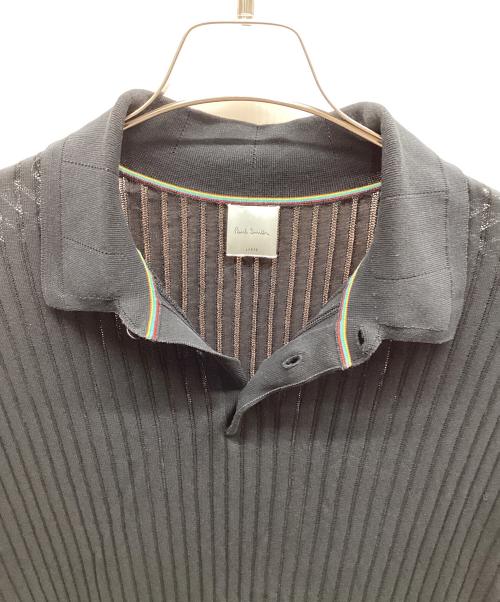 PAUL SMITH（ポールスミス）PAUL SMITH (ポールスミス) ニットポロシャツ ブラック サイズ:Lの古着・服飾アイテム