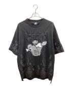 GALFYガルフィー）の古着「ファイヤーピカピカTee」｜ブラック