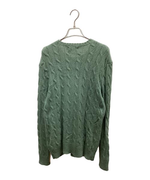 POLO RALPH LAUREN（ポロ・ラルフローレン）POLO RALPH LAUREN (ポロ・ラルフローレン) ケーブルニット グリーン サイズ:XSの古着・服飾アイテム