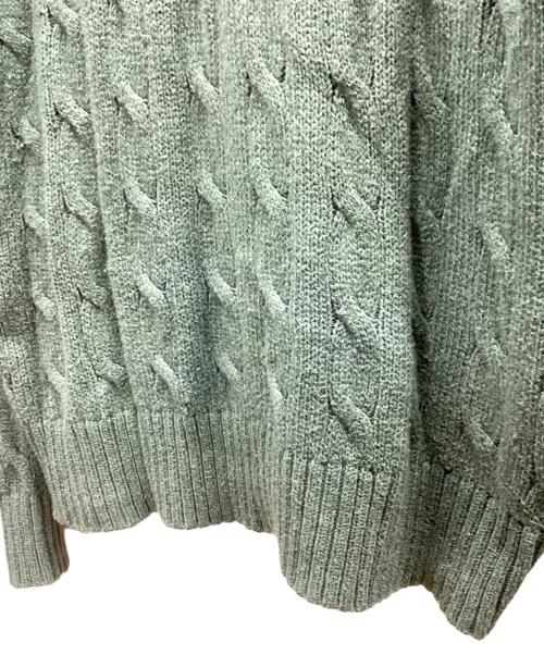 POLO RALPH LAUREN（ポロ・ラルフローレン）POLO RALPH LAUREN (ポロ・ラルフローレン) ケーブルニット グリーン サイズ:XSの古着・服飾アイテム