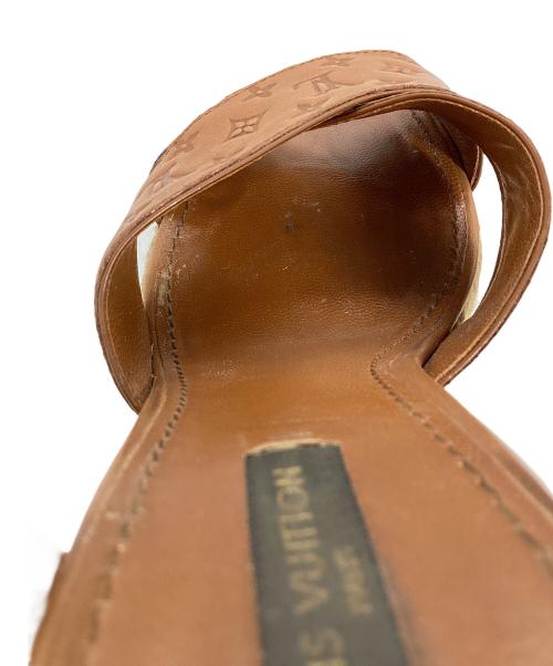 LOUIS VUITTON（ルイ ヴィトン）LOUIS VUITTON (ルイ ヴィトン) ウェッジソールサンダル ブラウン サイズ:36の古着・服飾アイテム