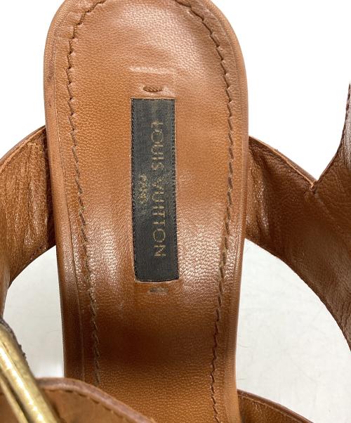 LOUIS VUITTON（ルイ ヴィトン）LOUIS VUITTON (ルイ ヴィトン) ウェッジソールサンダル ブラウン サイズ:36の古着・服飾アイテム