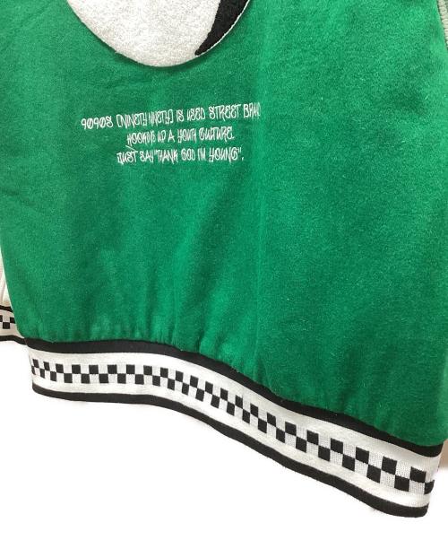 9090（9090）9090 (9090) スタジャン グリーン サイズ:XLの古着・服飾アイテム