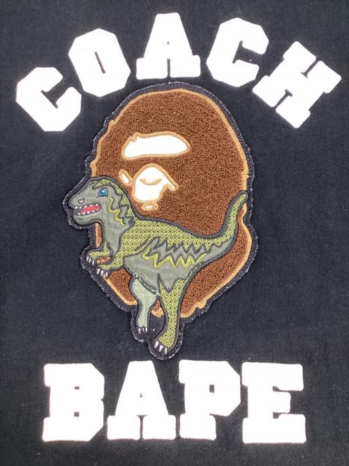 A BATHING APE（アベイシングエイプ）A BATHING APE (アベイシングエイプ) COACH (コーチ) Crew Neck Sweat Shirt クルーネックスウェットシャツ ブラック サイズ:Lの古着・服飾アイテム