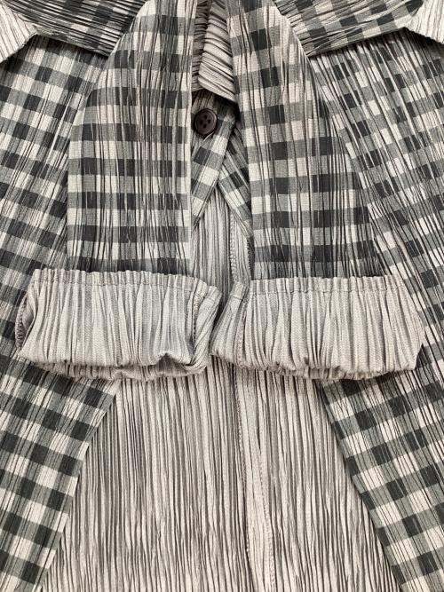 PLEATS PLEASE（プリーツプリーズ）PLEATS PLEASE (プリーツプリーズ) カーディガン ライトグレー サイズ:4の古着・服飾アイテム