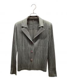 PLEATS PLEASE（プリーツプリーズ）の古着「薄手カーディガン」｜グレー