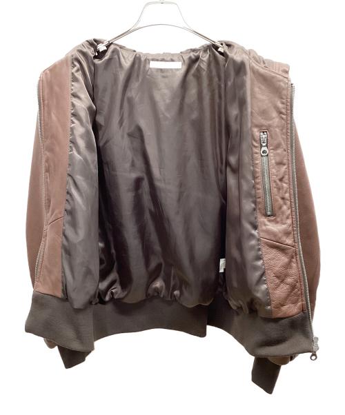 JOURNAL STANDARD（ジャーナルスタンダード）JOURNAL STANDARD (ジャーナルスタンダード) ゴートレザーエイジングジップフーディ ブルゾン ブラウン サイズ:Lの古着・服飾アイテム
