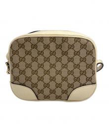 GUCCI（グッチ）の古着「ブリー　GGキャンバスショルダーバッグ」｜ベージュ