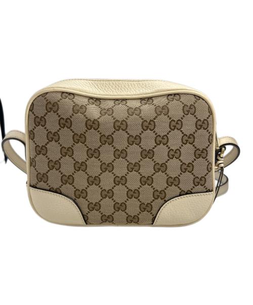 GUCCI（グッチ）GUCCI (グッチ) ブリー　GGキャンバスショルダーバッグ ベージュの古着・服飾アイテム
