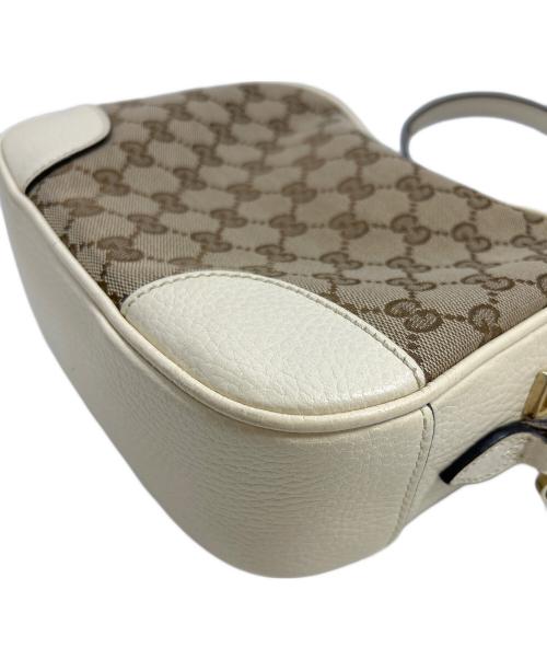 GUCCI（グッチ）GUCCI (グッチ) ブリー　GGキャンバスショルダーバッグ ベージュの古着・服飾アイテム