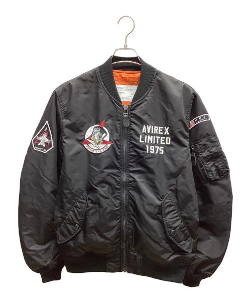 AVIREX（アヴィレックス）AVIREX (アヴィレックス) LIGHT MA-1 TOPHATTERS ブラック サイズ:XLの古着・服飾アイテム