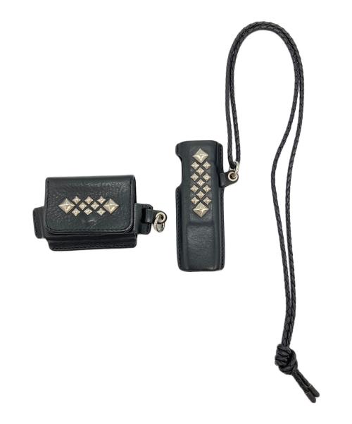 CALEE（キャリー）CALEE (キャリー) CALEE STUDS LEATHER HEAT STICK CASE SET ブラックの古着・服飾アイテム
