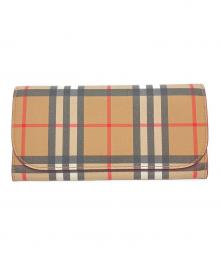 BURBERRY（バーバリー）の古着「BURBERRY　ノバチェック　長財布」｜ブラウン×レッド