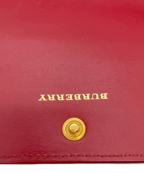 BURBERRY（バーバリー）BURBERRY (バーバリー) BURBERRY　ノバチェック　長財布 ブラウン×レッドの古着・服飾アイテム