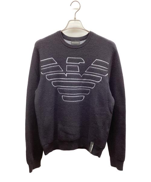 EMPORIO ARMANI（エンポリオ アルマーニ）EMPORIO ARMANI (エンポリオ アルマーニ) 厚手ニット ブラック サイズ:Mの古着・服飾アイテム
