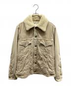 REMI RELIEFレミレリーフ）の古着「フラワースタッズ裏ボアコーデュロイジャケット」｜ベージュ