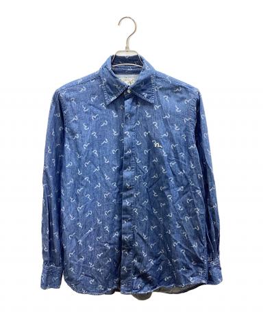 エヴィス（エビス)EVISUＹシャツ長袖 中古・古着通販】EVISU (エヴィス) 長袖シャツ ブルー サイズ:38