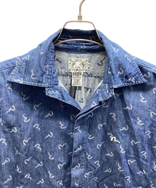 EVISU（エヴィス）EVISU (エヴィス) 長袖シャツ ブルー サイズ:38の古着・服飾アイテム