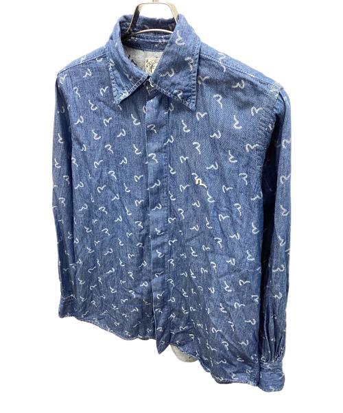 EVISU（エヴィス）EVISU (エヴィス) 長袖シャツ ブルー サイズ:38の古着・服飾アイテム