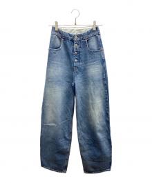MM6 Maison Margiela（エムエムシックスメゾンマルジェラ）の古着「キャロット デニムパンツ」｜ブルー