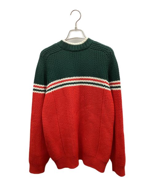 GUCCI（グッチ）GUCCI (グッチ) 厚手ニット レッド×グリーン サイズ:150㎝の古着・服飾アイテム