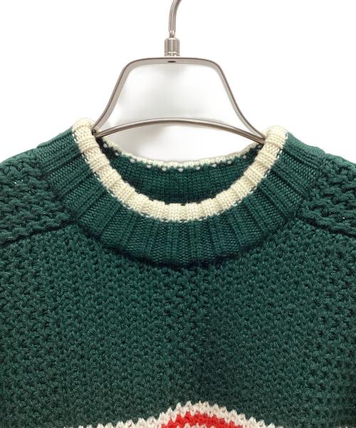 GUCCI（グッチ）GUCCI (グッチ) 厚手ニット レッド×グリーン サイズ:150㎝の古着・服飾アイテム
