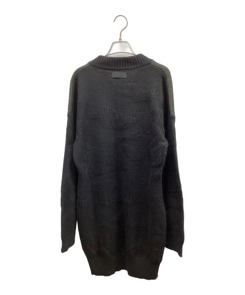 DIESEL（ディーゼル）DIESEL (ディーゼル) 厚手ニット ブラック×カーキ サイズ:Lの古着・服飾アイテム