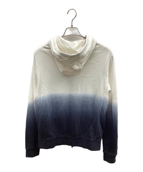 ARMANI EXCHANGE（アルマーニ エクスチェンジ）ARMANI EXCHANGE (アルマーニ エクスチェンジ) ジップパーカー ホワイト×ブラック サイズ:Sの古着・服飾アイテム