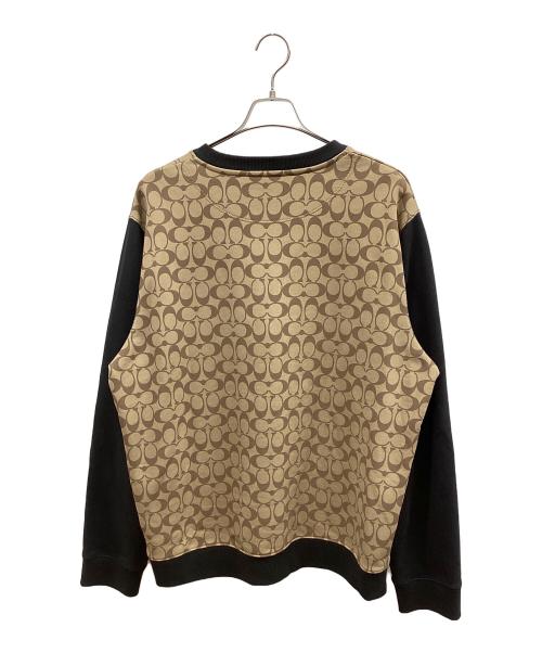 COACH（コーチ）COACH (コーチ) シグネチャークルーネックスウェット ブラック サイズ:XLの古着・服飾アイテム