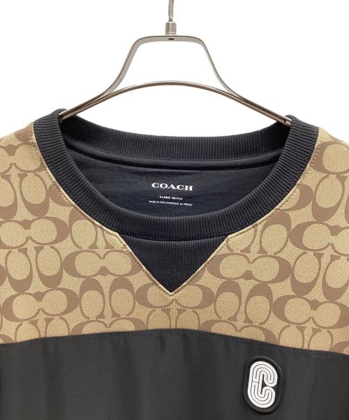 COACH（コーチ）COACH (コーチ) シグネチャークルーネックスウェット ブラック サイズ:XLの古着・服飾アイテム