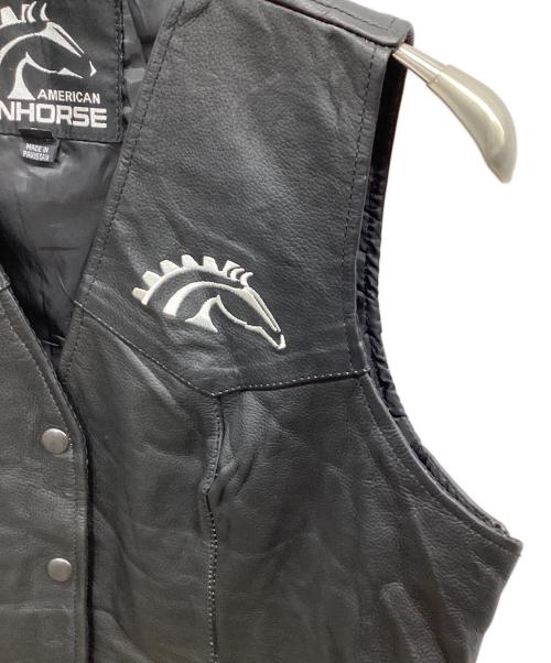 AMERICAN IRONHORSE（アメリカン アイアンホース）AMERICAN IRONHORSE (アメリカン アイアンホース) ライダースベスト ブラック サイズ:Lの古着・服飾アイテム