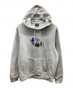 stussyステューシー）の古着「プルオーバーパーカー」｜グレー