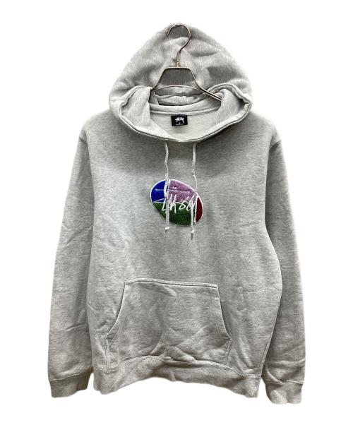 stussy（ステューシー）stussy (ステューシー) プルオーバーパーカー グレー サイズ:Mの古着・服飾アイテム