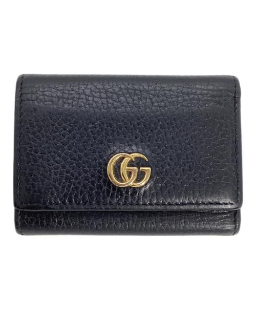 GUCCI（グッチ）GUCCI (グッチ) GUCCI　GGマーモント ミディアム ウォレット ブラックの古着・服飾アイテム