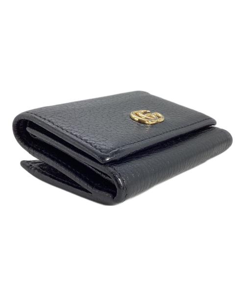 GUCCI（グッチ）GUCCI (グッチ) GUCCI　GGマーモント ミディアム ウォレット ブラックの古着・服飾アイテム