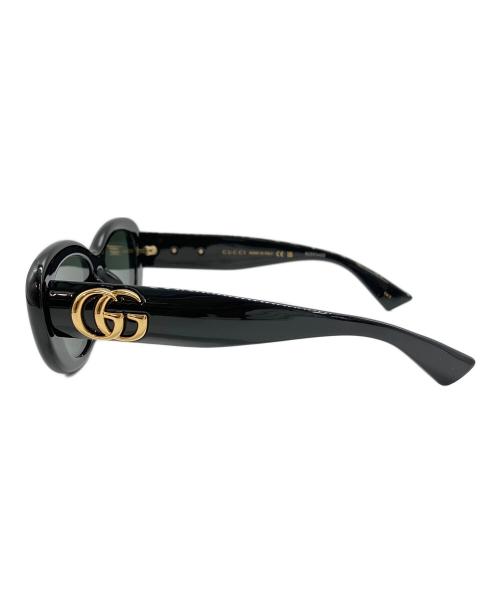 GUCCI（グッチ）GUCCI (グッチ) GUCCI　オーバルサングラス ブラックの古着・服飾アイテム