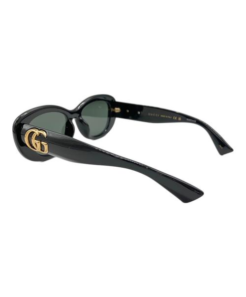 GUCCI（グッチ）GUCCI (グッチ) GUCCI　オーバルサングラス ブラックの古着・服飾アイテム