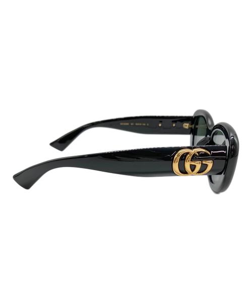 GUCCI（グッチ）GUCCI (グッチ) GUCCI　オーバルサングラス ブラックの古着・服飾アイテム