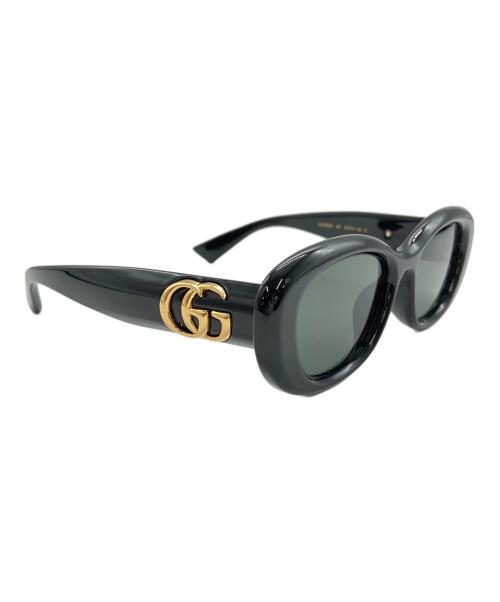 GUCCI（グッチ）GUCCI (グッチ) GUCCI　オーバルサングラス ブラックの古着・服飾アイテム
