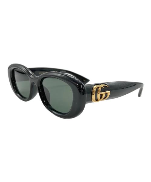 GUCCI（グッチ）GUCCI (グッチ) GUCCI　オーバルサングラス ブラックの古着・服飾アイテム