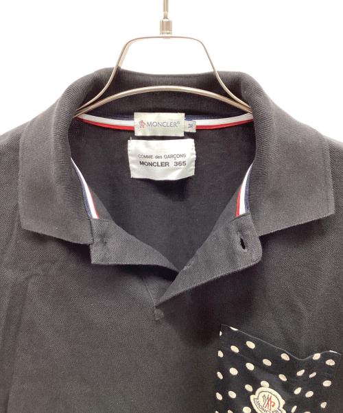 MONCLER（モンクレール）MONCLER (モンクレール) COMME des GARCONS (コムデギャルソン) ポロシャツ ブラック サイズ:Mの古着・服飾アイテム
