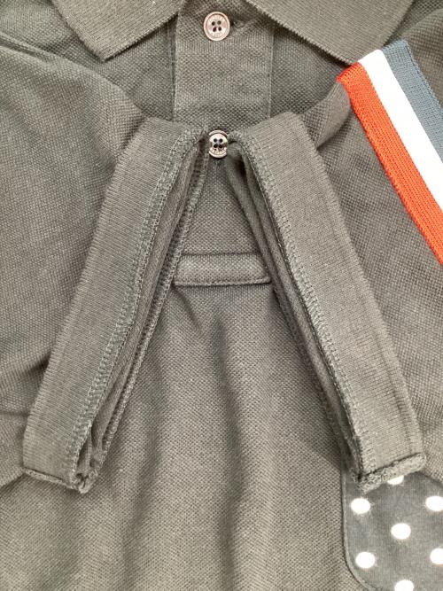 MONCLER（モンクレール）MONCLER (モンクレール) COMME des GARCONS (コムデギャルソン) ポロシャツ ブラック サイズ:Mの古着・服飾アイテム