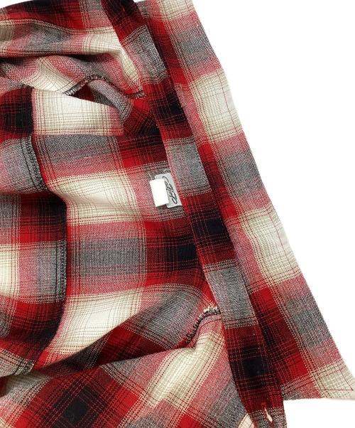 CalTop（キャルトップ）CalTop (キャルトップ) 長袖シャツ レッド×ホワイト サイズ:Mの古着・服飾アイテム