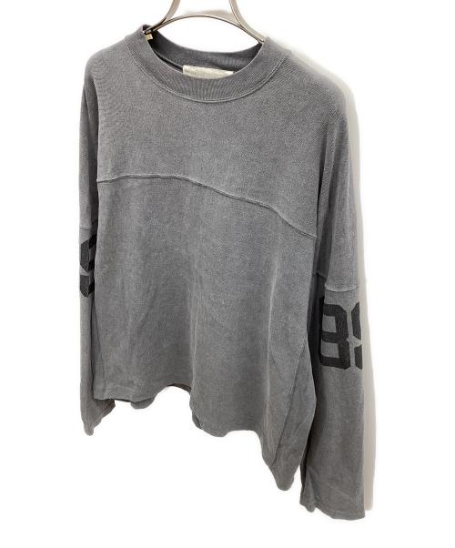 R JUBILEE（アールジュビリー）R JUBILEE (アールジュビリー) FOOTBALL Tシャツ グレー サイズ:FREEの古着・服飾アイテム