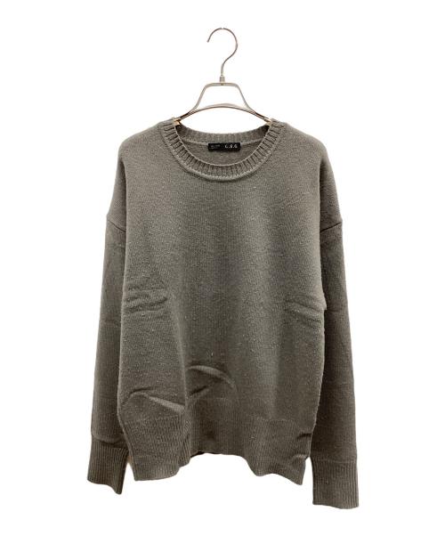 Curensology（カレンソロジー）Curensology (カレンソロジー) 薄手ニット グレー サイズ:FREEの古着・服飾アイテム