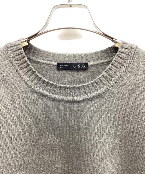 Curensology（カレンソロジー）Curensology (カレンソロジー) 薄手ニット グレー サイズ:FREEの古着・服飾アイテム