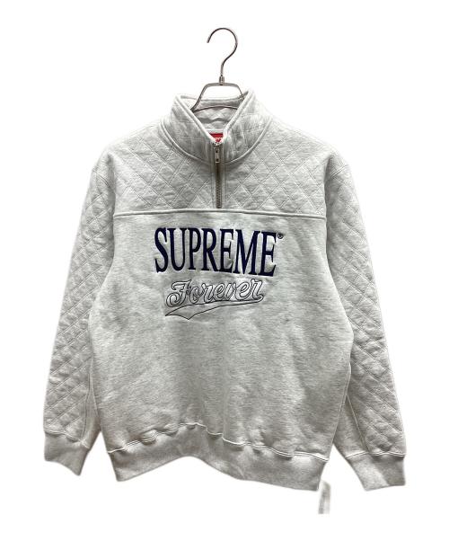 SUPREME（シュプリーム）SUPREME (シュプリーム) Forever Half Zip Sweatshirt ライトグレー サイズ:Sの古着・服飾アイテム